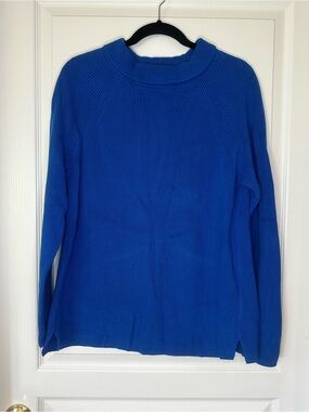 Talbots Royal Blue Turtleneck Ribbed Sweater